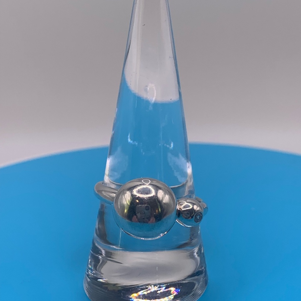 Silpada Vintage Sterling HAVE A BALL Cubic Zirconia Ring - Picture 2 of 13
